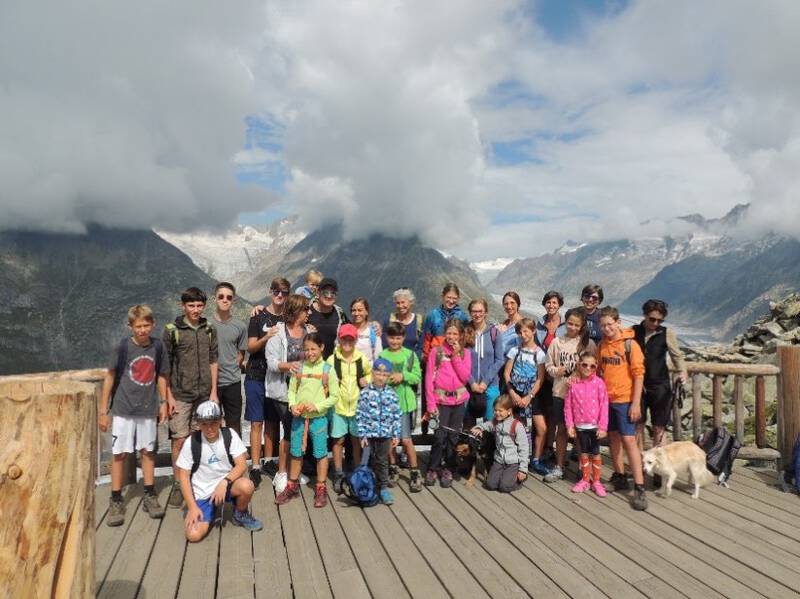 Tutti insieme sul ghiacciaio dell’Aletsch